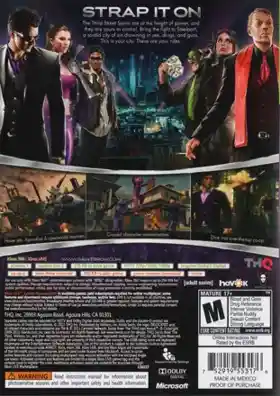 Saints Row 3 The Third (USA) box cover back